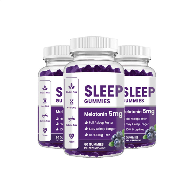Little Bear Melatonin Sleep Gummies - Blueberry Flavor, Bottled, Biotin-Enhanced