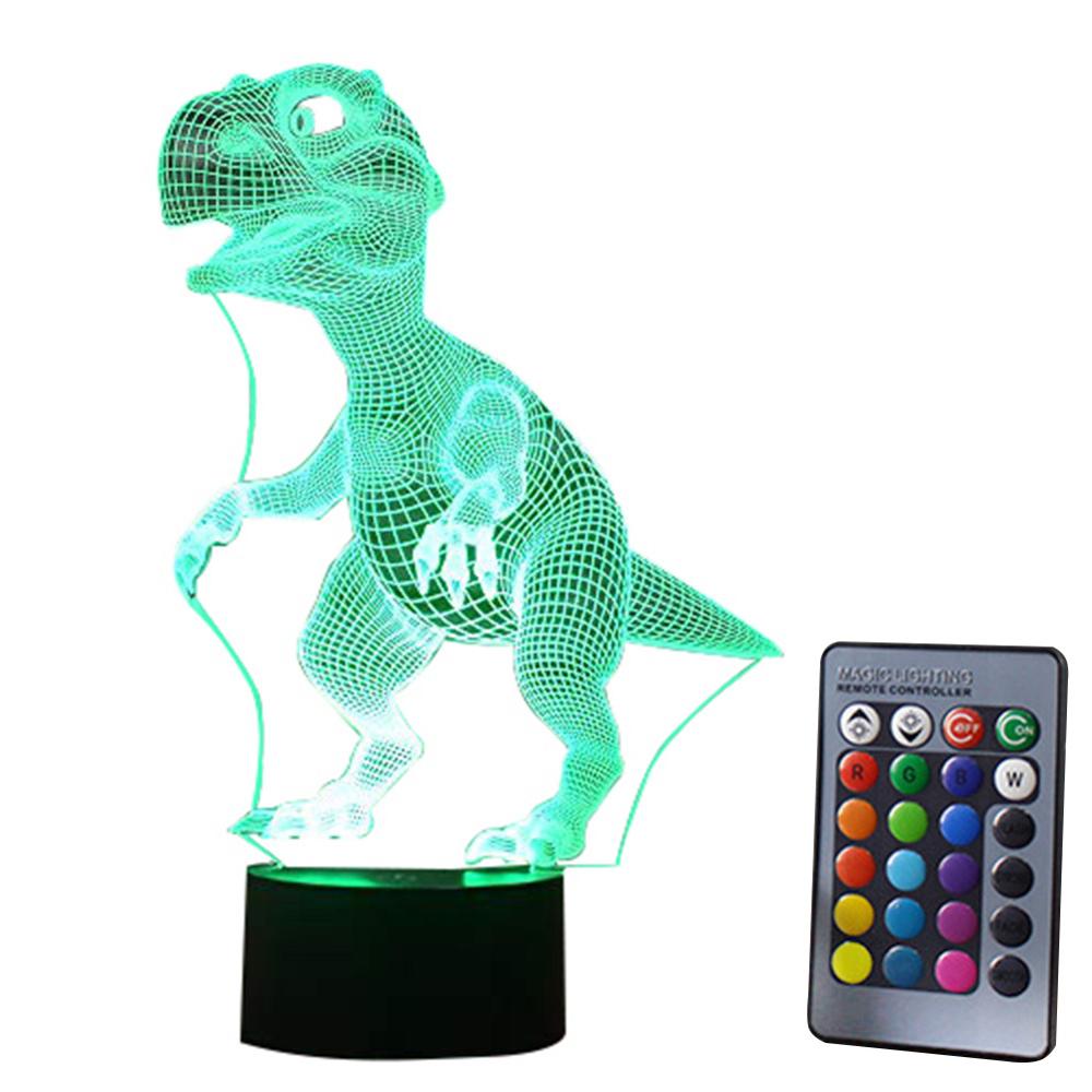 Halloween 3D Dinosaur LED Lamp 7 Colors Touch Control Night Light Kids Gifts Living Room Bedroom Table Decoration