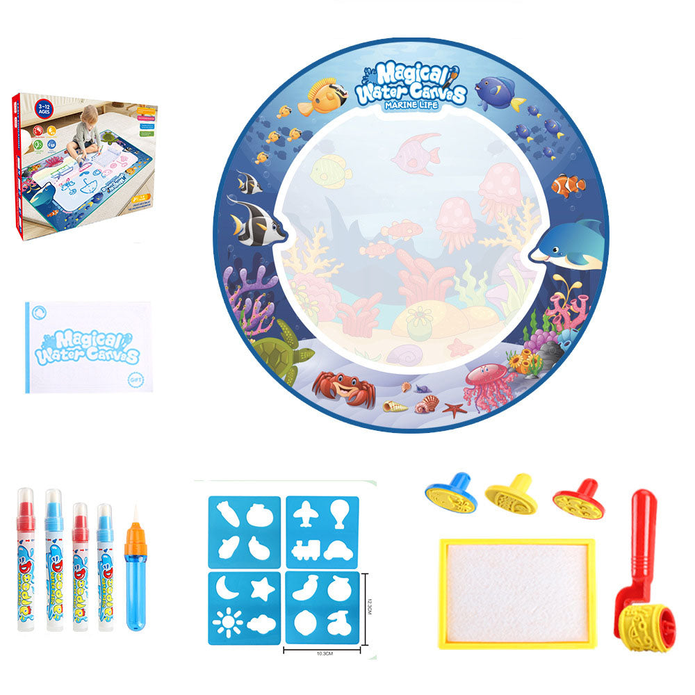 Reusable Water Doodle Mat - Magic Drawing Board for Kids, Washable Fabric, Multiple Themes & Sizes
