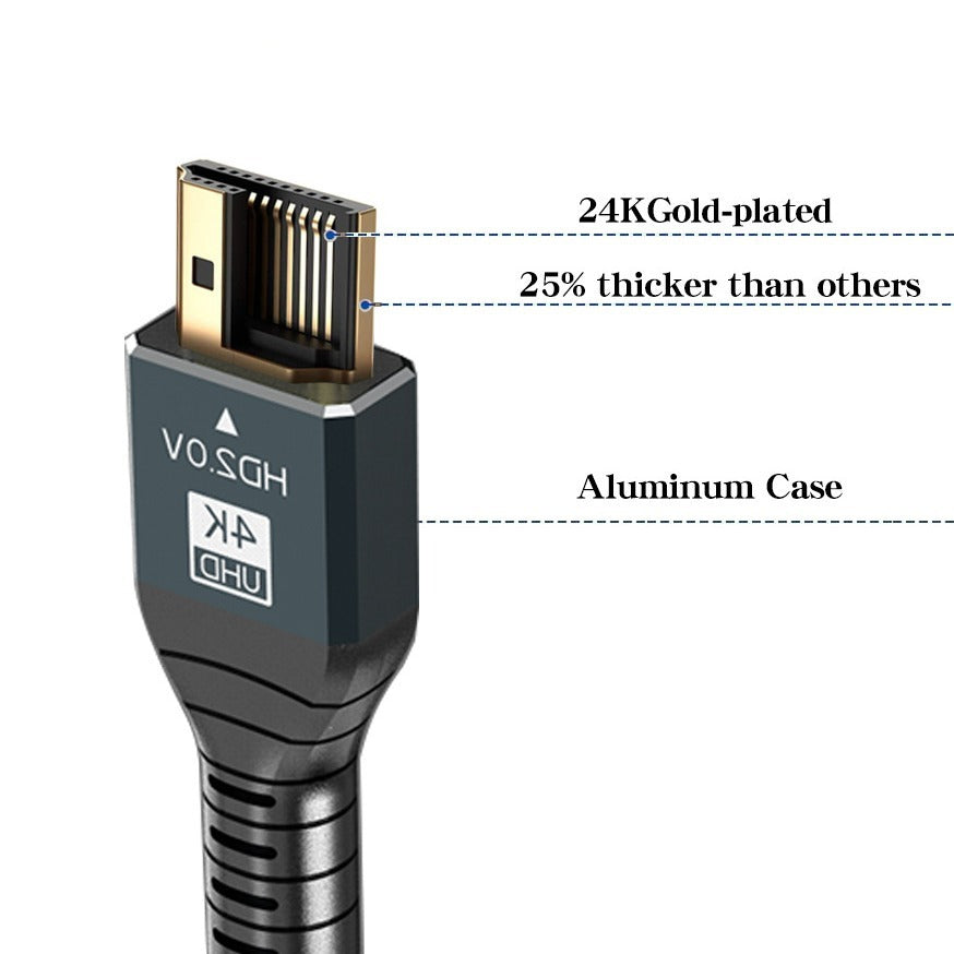 HDMI Cable Nylon Braided Aluminum Alloy High Quality 4K60 TV Connection Cable HDMI HD Cable 8K60
