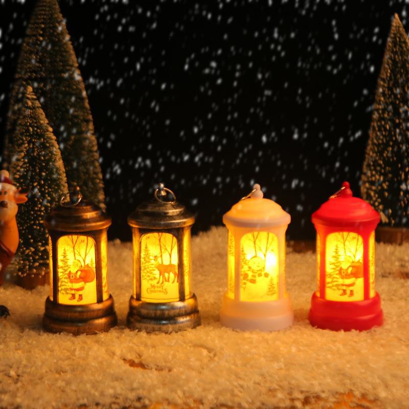 Christmas wind lights Santa Claus night lights hand-held small oil lamps Christmas decorations