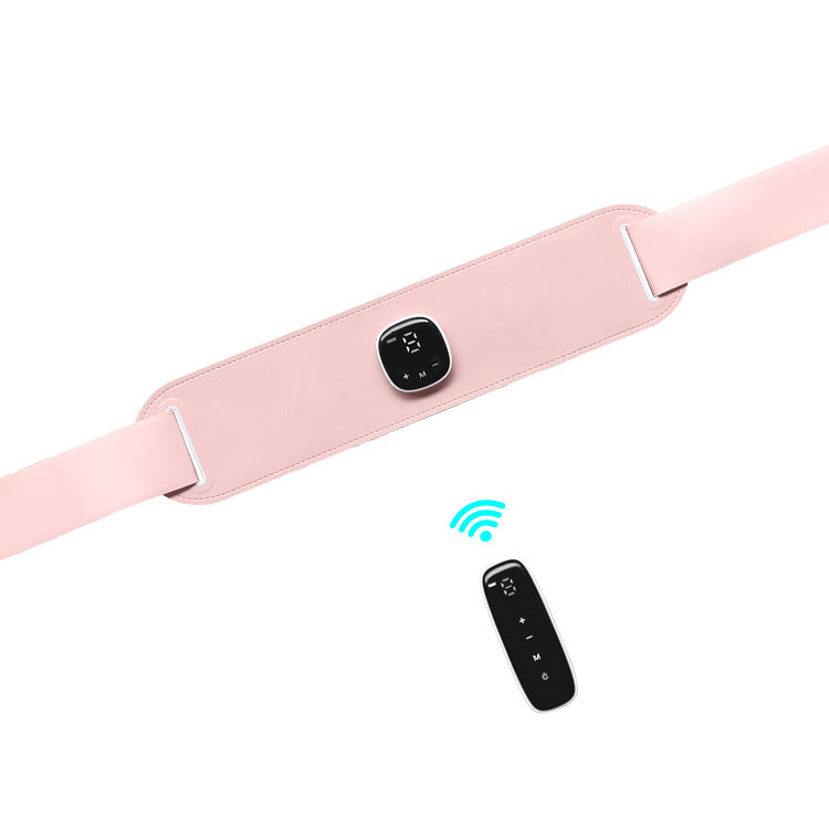 Home Waist Slimming Massage Belt - Shaping Body, USB Powered, Non-Heating, Adjustable Gear, Powder/Light Blue