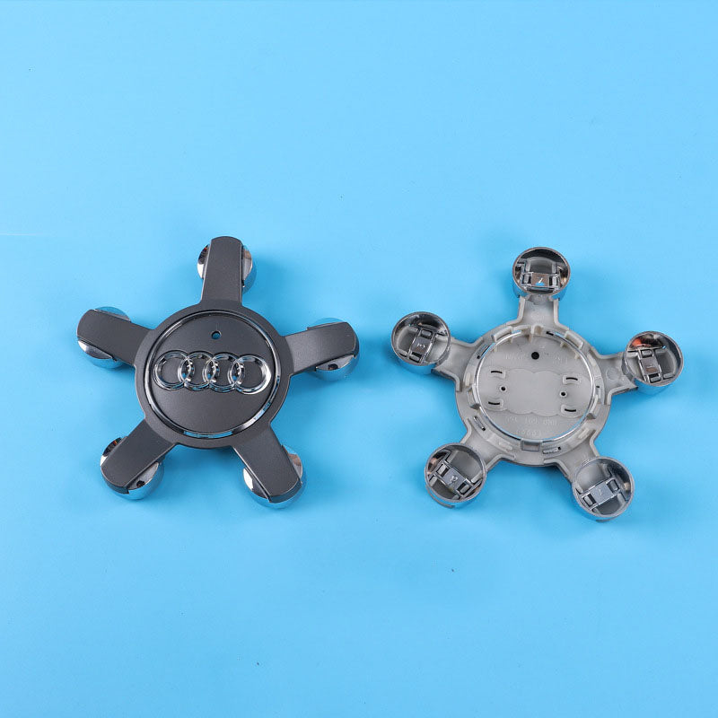 Audi Five Claw Wheel Hub Center Cover - 135mm, ABS + High Gloss Aluminum, Multiple Models - Colors