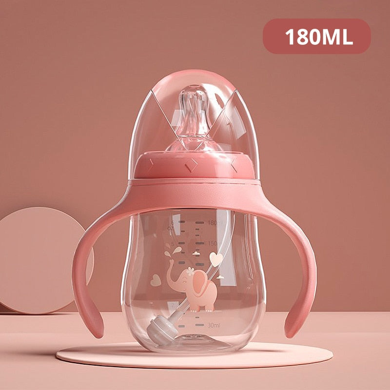 Wide-Caliber Dual-Use Baby Bottle - Drinking Cup & Feeding Bottle, BPA-Free, 180ml