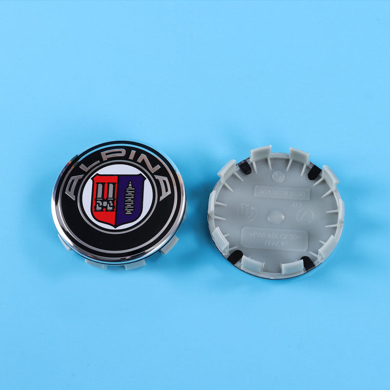 BMW Wheel Hub Center Covers - Front & Rear, ABS + High Gloss Aluminum, Multiple Colors