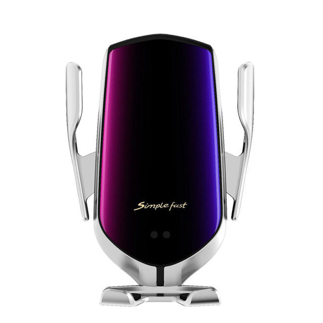 360 Degree Rotation Auto Clamping Air Vent Phone Holder Charging Wireless Car Charger Mount Universal for iphone Huawei Samsung