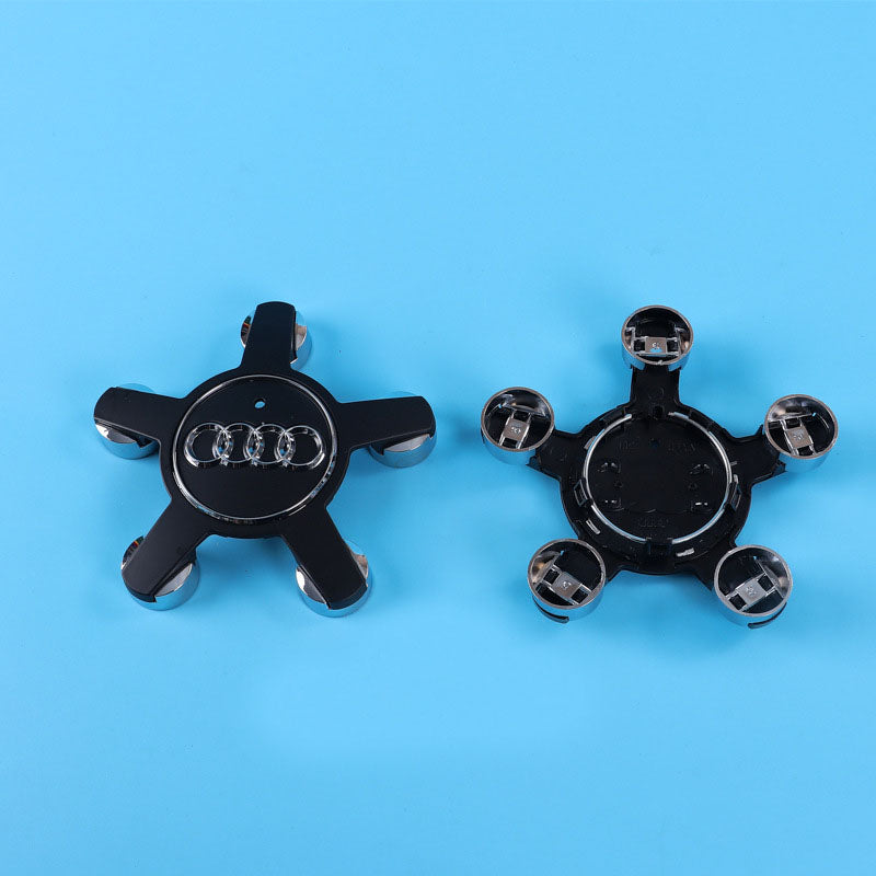 Audi Five Claw Wheel Hub Center Cover - 135mm, ABS + High Gloss Aluminum, Multiple Models - Colors