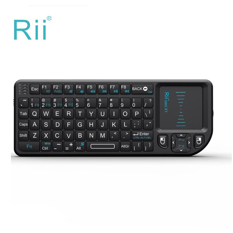 Rii X1 Mini Wireless Keyboard with Mouse Touchpad Remote Control for Home Office, Business, and HTPC Laptops