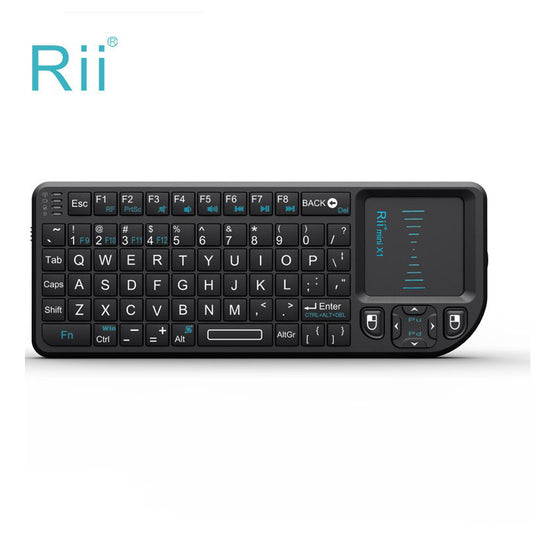 Rii X1 Mini Wireless Keyboard with Mouse Touchpad Remote Control for Home Office, Business, and HTPC Laptops