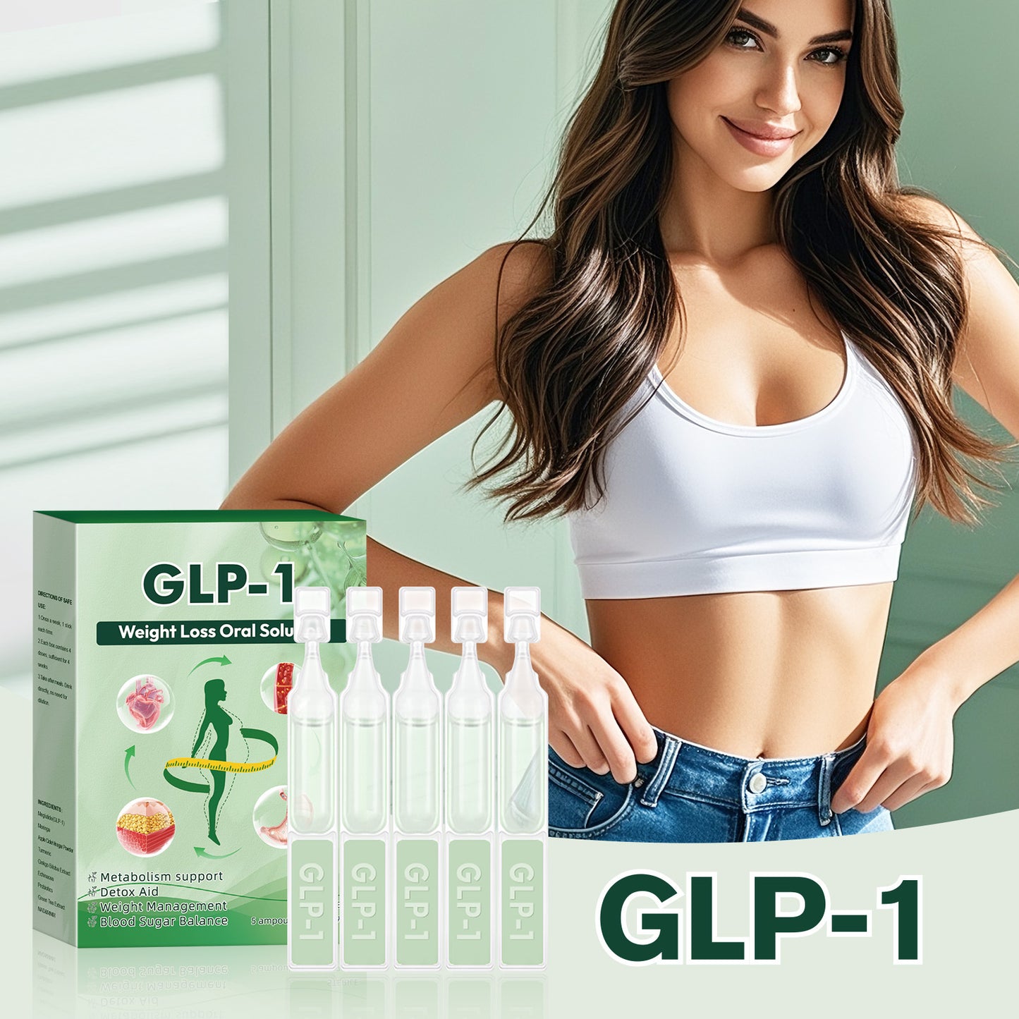 GLP-1 Oral Solution Moringa Drops - Universal Skin Type, Home Use, 3-Year Shelf Life