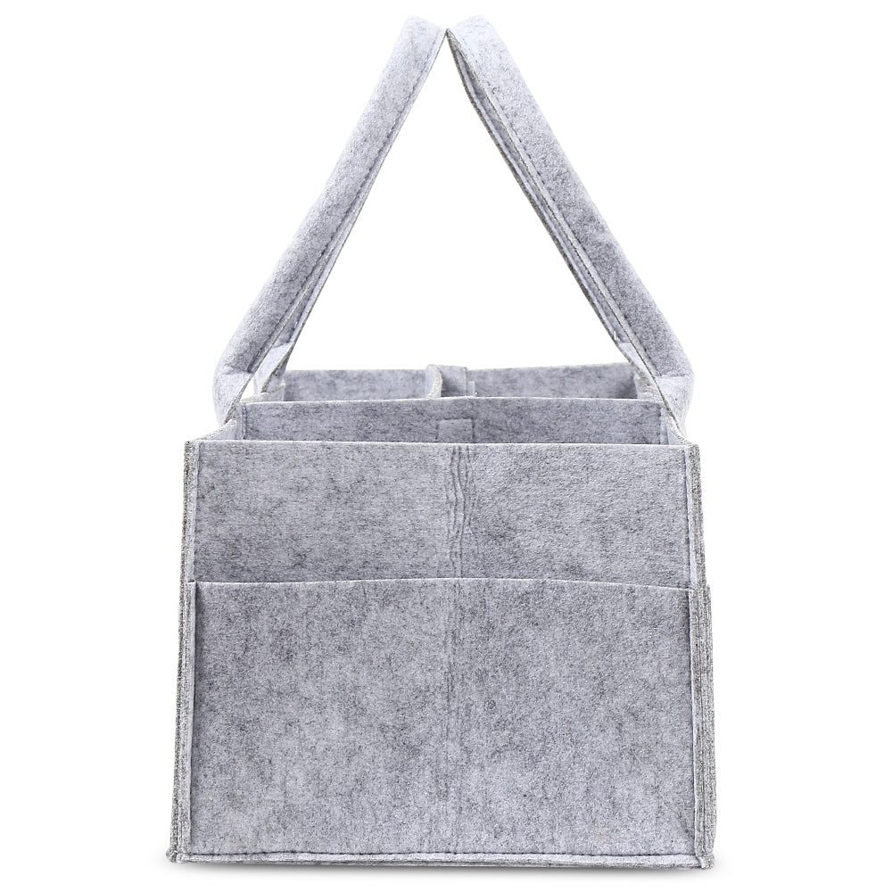 Felt Tote Baby Diaper Organizer - Large Capacity Multi-Pocket Handbag