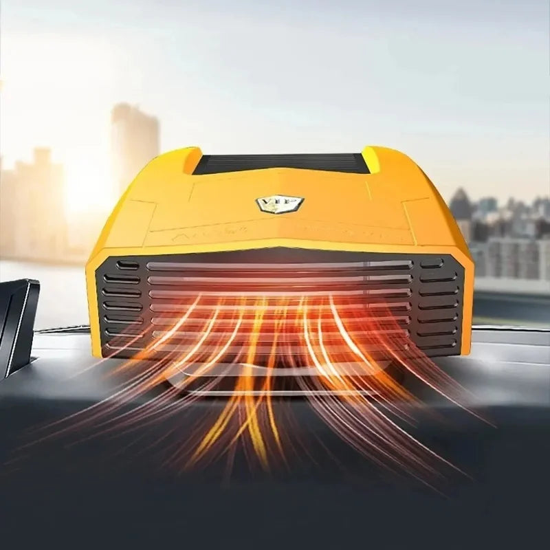 Portable Car Heater - Defrosting & Defogging, 12V/24V, 150W–180W, Black/Yellow