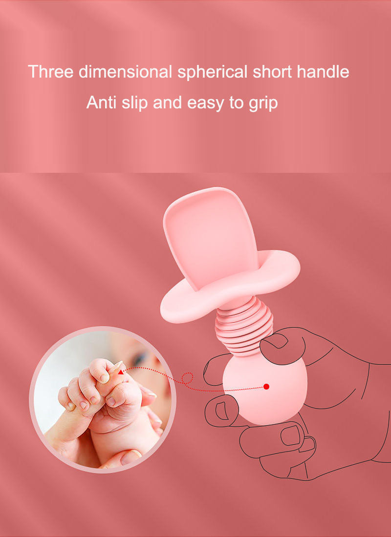 Baby Silicone Fork & Spoon Set - Soft, Safe Utensils for Infants & Toddlers, BPA-Free