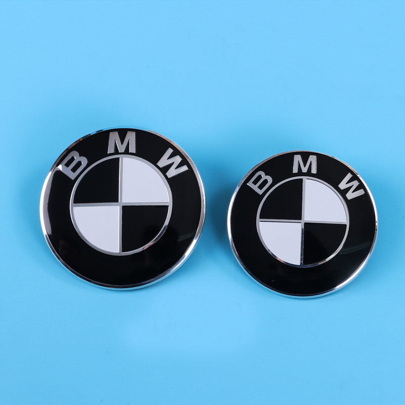 BMW Wheel Hub Center Covers - Front & Rear, ABS + High Gloss Aluminum, Multiple Colors