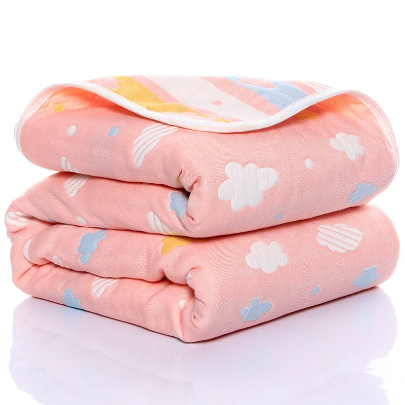 Six-Layer Gauze Baby Bath Towel & Blanket - Ultra-Absorbent, Soft, Multiple Patterns