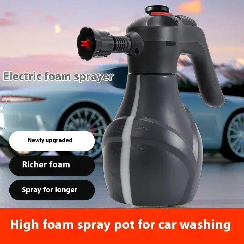 2L Electric Snow Foam Sprayer - Battery Powered, 8BAR, PE+PP, Pressure Relief Valve