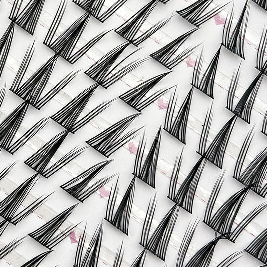 Large-Capacity Self-Grafting Eyelash Set - Cartoon Butterfly Girl, 10 Rows, 11–12mm, Artificial Fiber