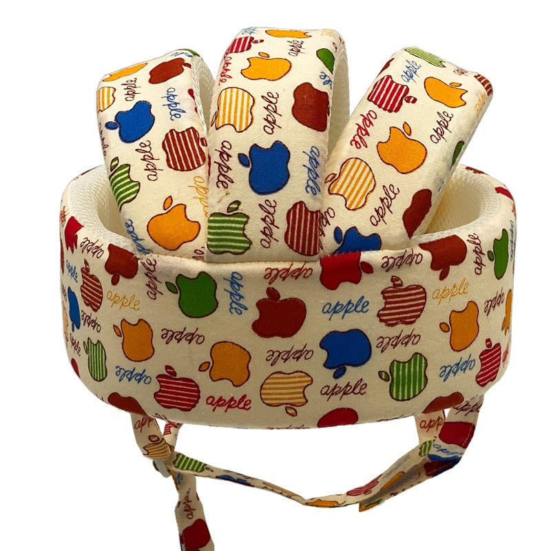 Baby Cotton Walking Safety Helmet - Lightweight Crash Cap, Adjustable 43–60cm, Multiple Patterns
