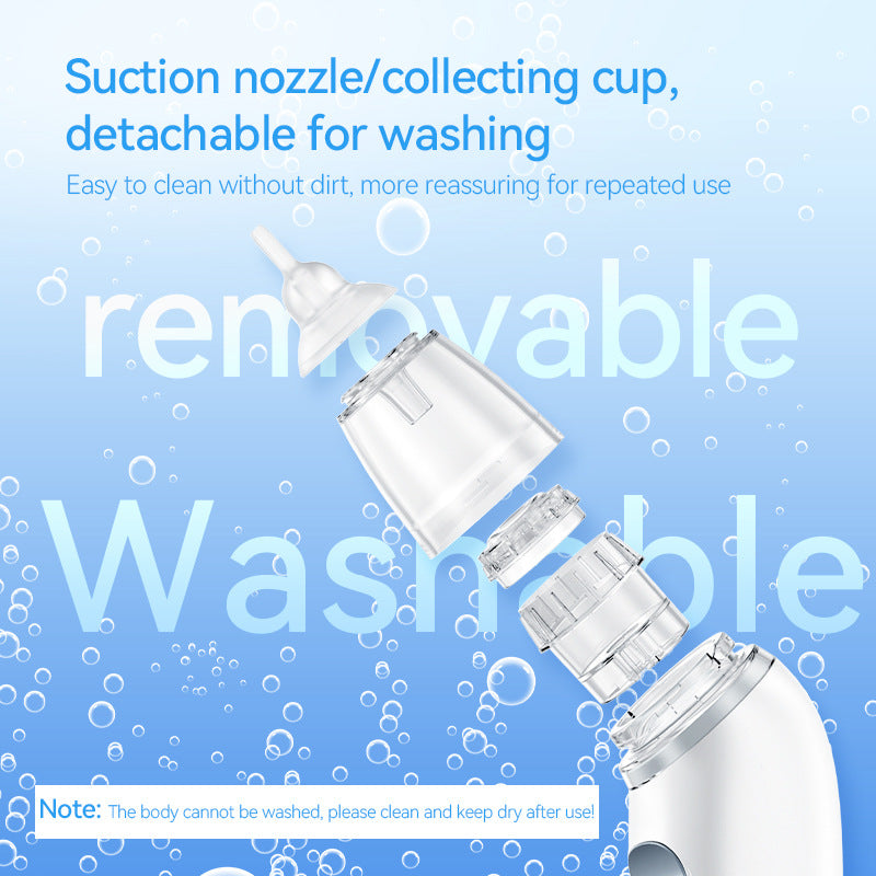 Electric Nasal Aspirator for Babies & Children - Rechargeable, 3 Tips, Storage Box, Low-Noise, 700mAh