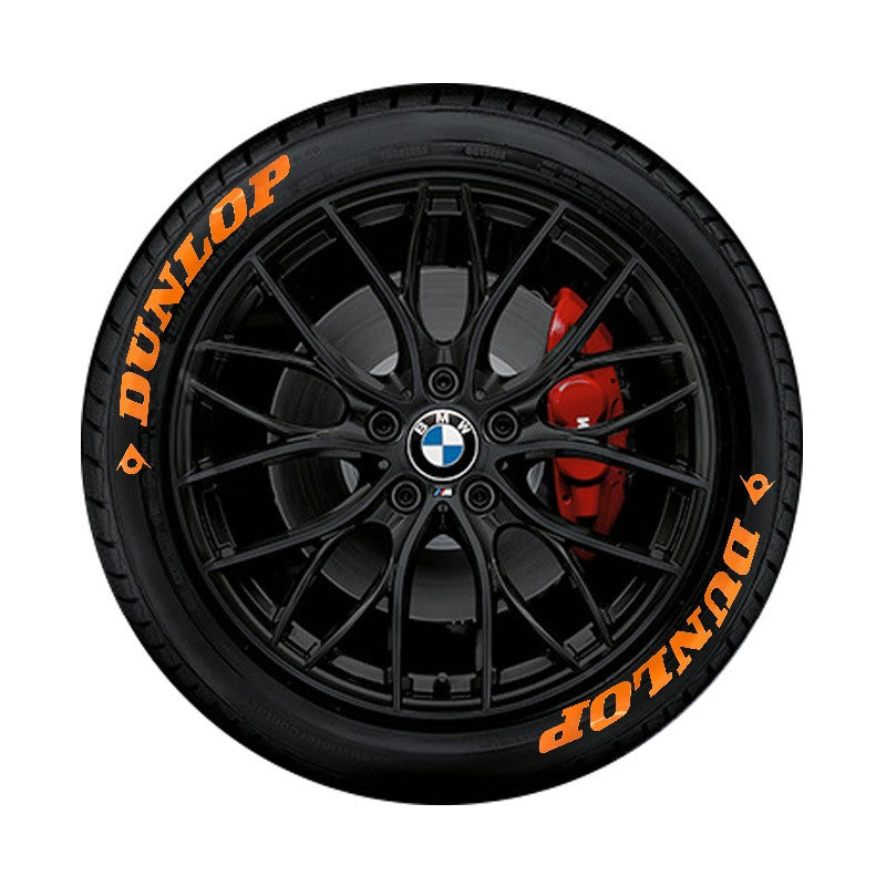 3D Letter Car Tire Stickers - PVC, 3.5cm Height, Adhesive, Multiple Set Sizes