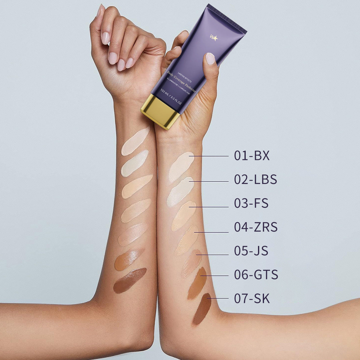Body Full Coverage Concealer Cream - Waterproof, Sweat-Resistant, for Tattoos, Birthmarks & Scars