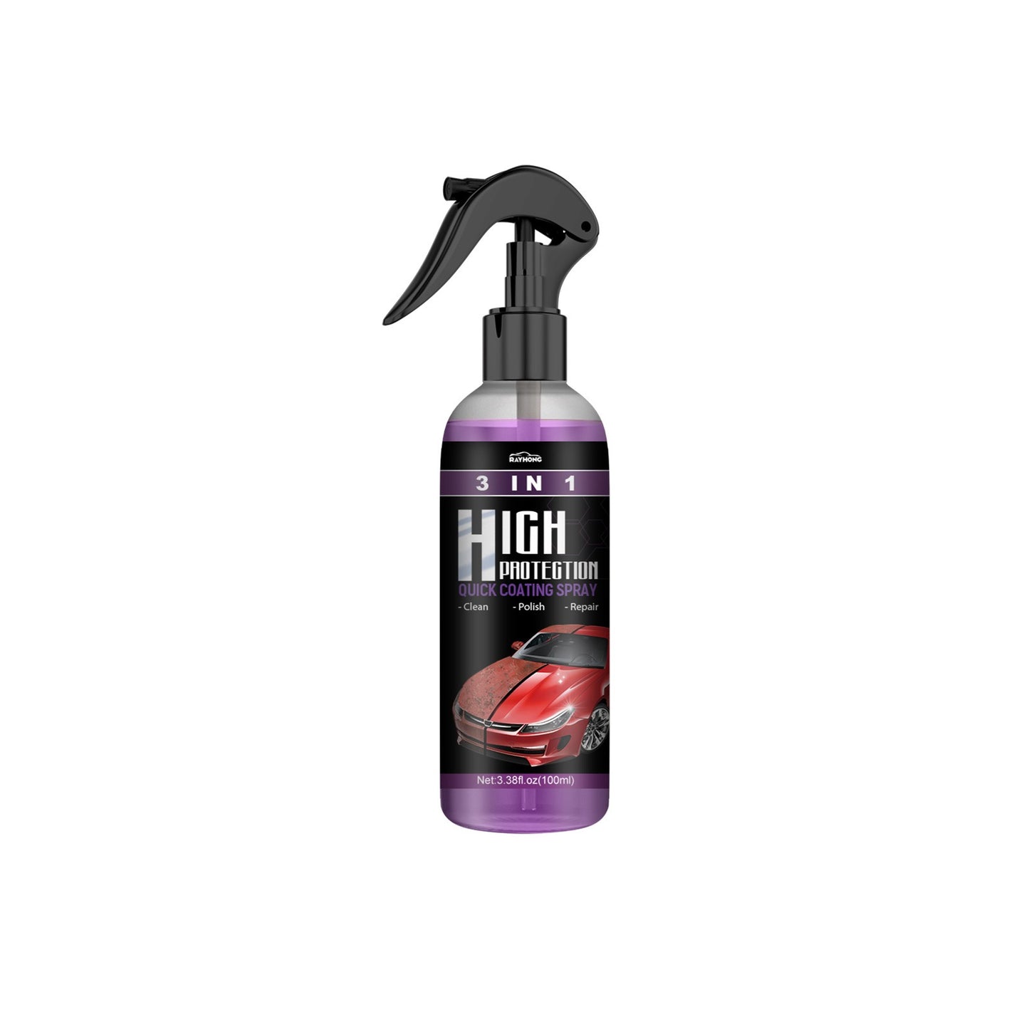 3-in-1 Fast Car Paint Coating Spray - High Protection, Color Change, Cleaning