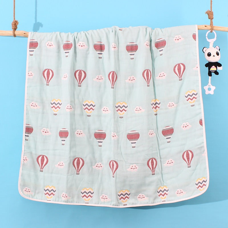 Six-Layer Gauze Baby Bath Towel & Blanket - Ultra-Absorbent, Soft, Multiple Patterns