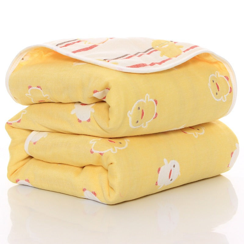 Six-Layer Gauze Baby Bath Towel & Blanket - Ultra-Absorbent, Soft, Multiple Patterns