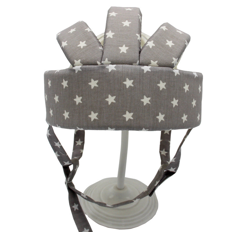 Baby Cotton Walking Safety Helmet - Lightweight Crash Cap, Adjustable 43–60cm, Multiple Patterns