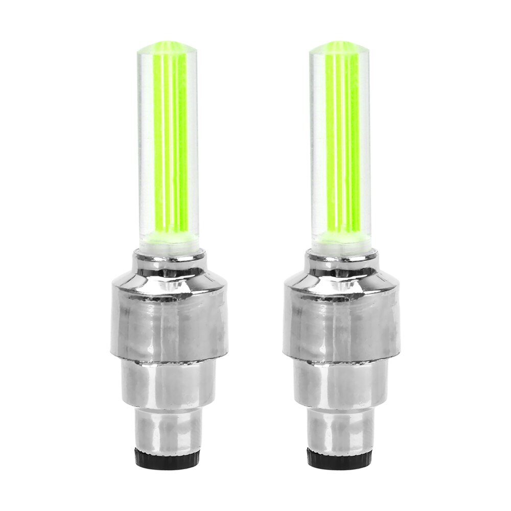 LED Tire Valve Cap Lights - 2PCS, Car Wheel/Bike Decorative Neon, Flashing Spoke Lamp, Multicolor