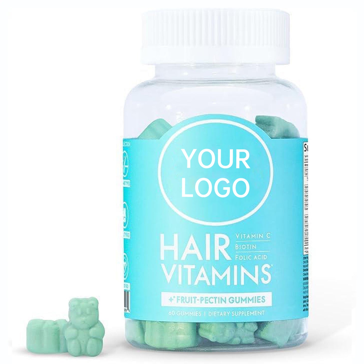 Hair, Skin & Nails Gummies - Collagen & Biotin Supplement, Vitamins & Minerals
