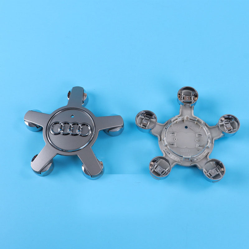 Audi Five Claw Wheel Hub Center Cover - 135mm, ABS + High Gloss Aluminum, Multiple Models - Colors