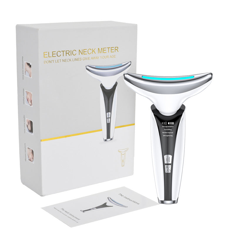 LED Photon Neck & Face Lifting Massager - Skin Rejuvenation, Wrinkle Remover, USB Rechargeable, Anti-Aging