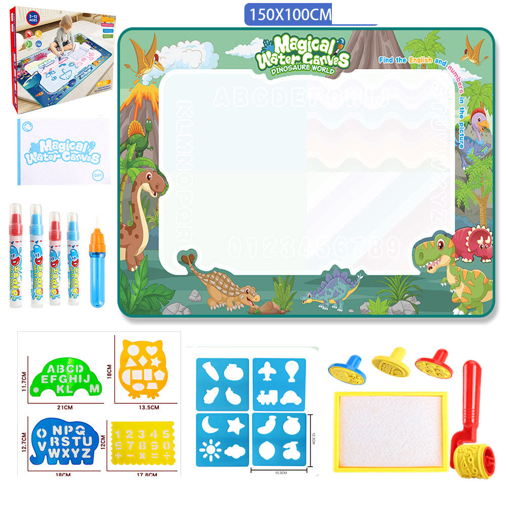 Reusable Water Doodle Mat - Magic Drawing Board for Kids, Washable Fabric, Multiple Themes & Sizes