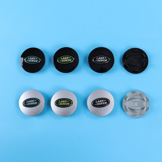 Land Rover 62mm Wheel Hub Center Covers - ABS + High Gloss Aluminum, Multiple Models