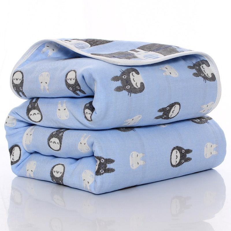 Six-Layer Gauze Baby Bath Towel & Blanket - Ultra-Absorbent, Soft, Multiple Patterns