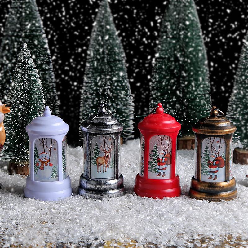 Christmas wind lights Santa Claus night lights hand-held small oil lamps Christmas decorations