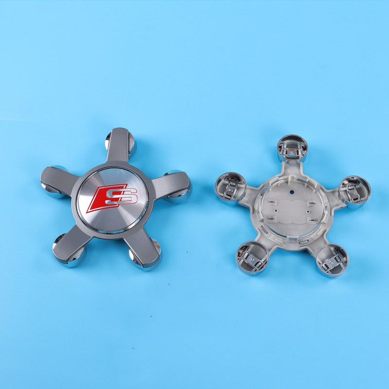 Audi Five Claw Wheel Hub Center Cover - 135mm, ABS + High Gloss Aluminum, Multiple Models - Colors