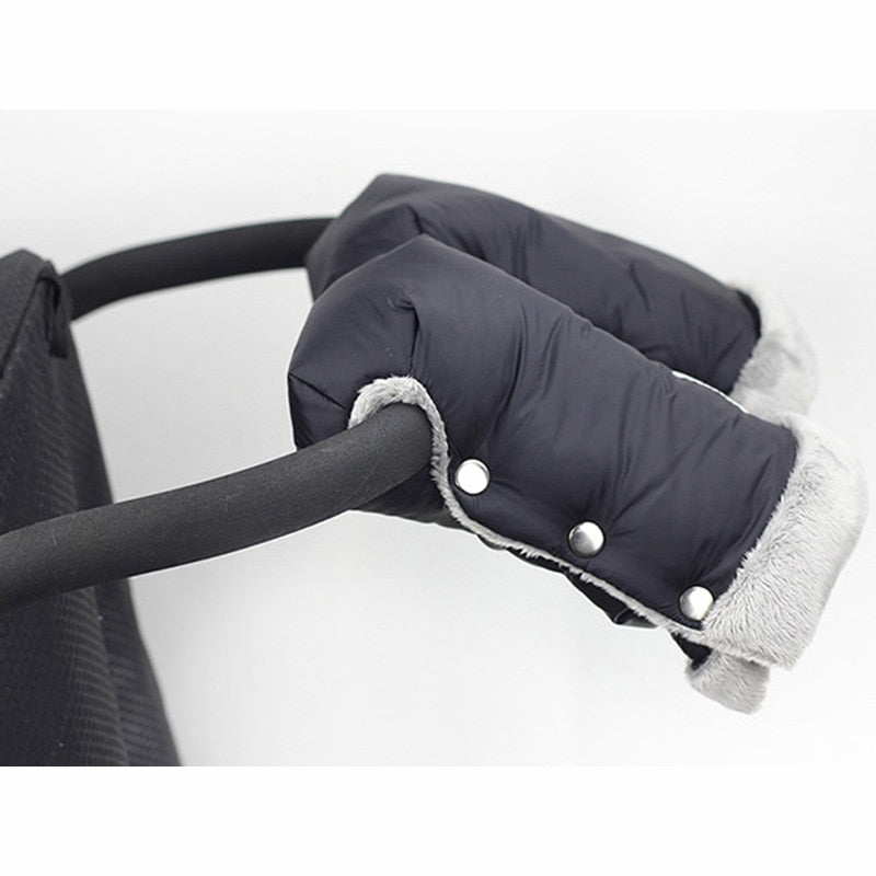 Waterproof Stroller Hand Muff Gloves - Winter Pram Accessory, Fleece-Lined Mittens