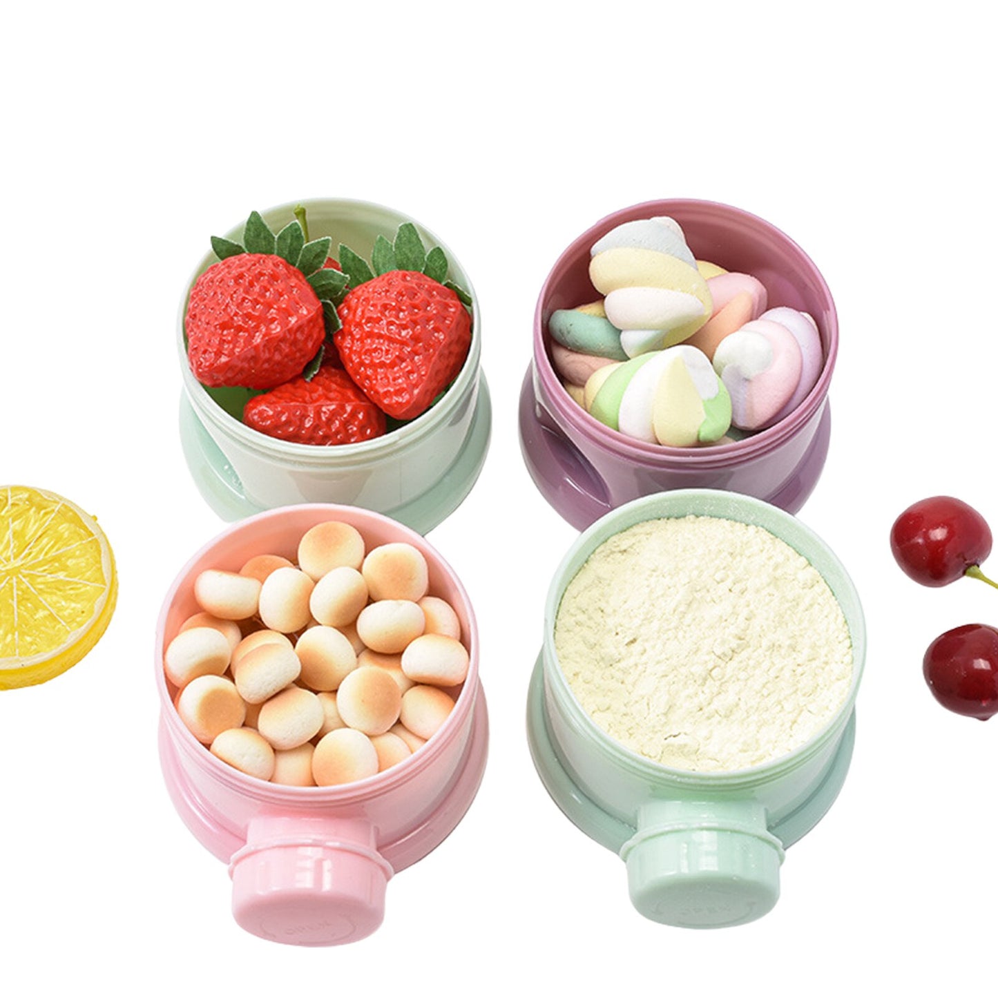 4-Layer Baby Formula Container - Large-Capacity Milk Powder & Snack Dispenser, Portable Storage Box