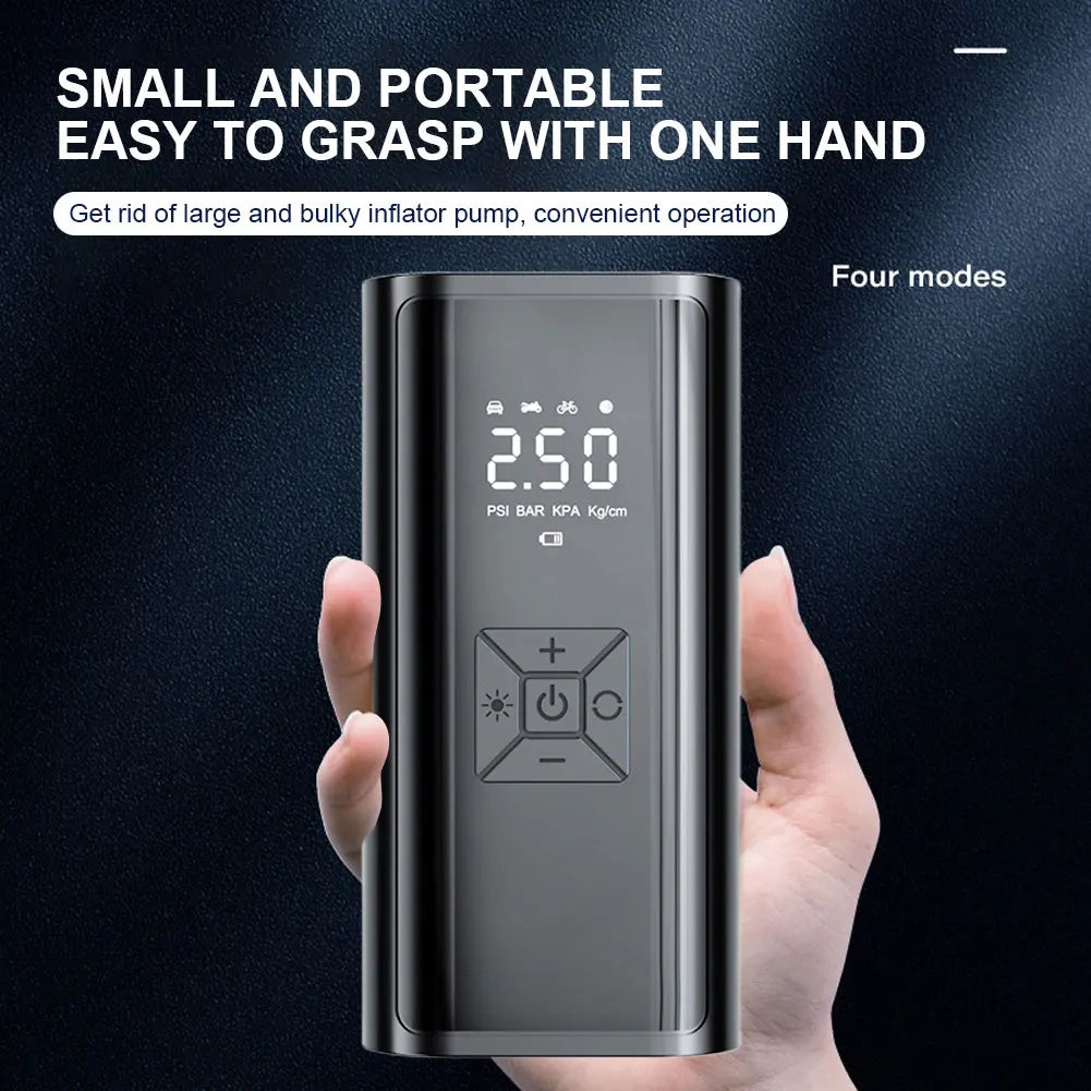 6000mAh Cordless Digital Air Compressor - 12V 150PSI, High Accuracy, LED Display, Multi-Purpose