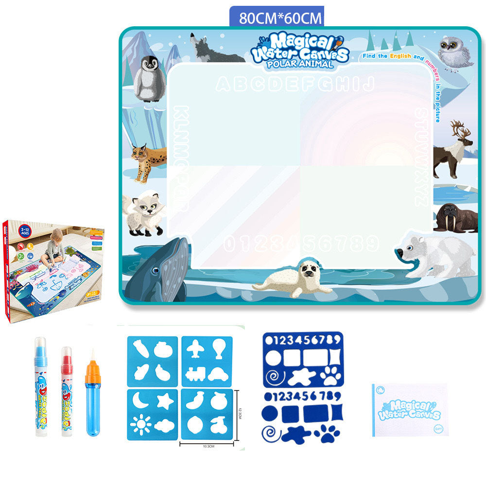 Reusable Water Doodle Mat - Magic Drawing Board for Kids, Washable Fabric, Multiple Themes & Sizes