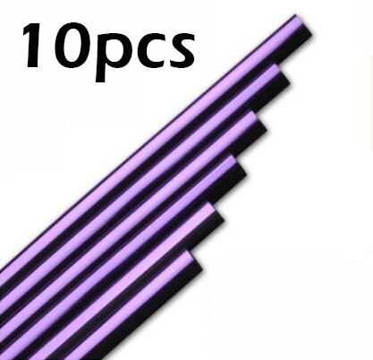 10pcs Plated Air Outlet Trim Strips - Car Interior Air Vent, Grille, Switch Rim Decoration