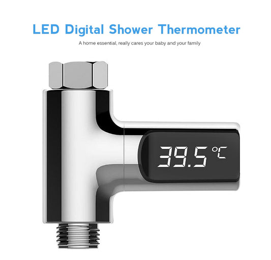 LED Digital Shower Thermometer - Real-Time Water Temperature Monitor