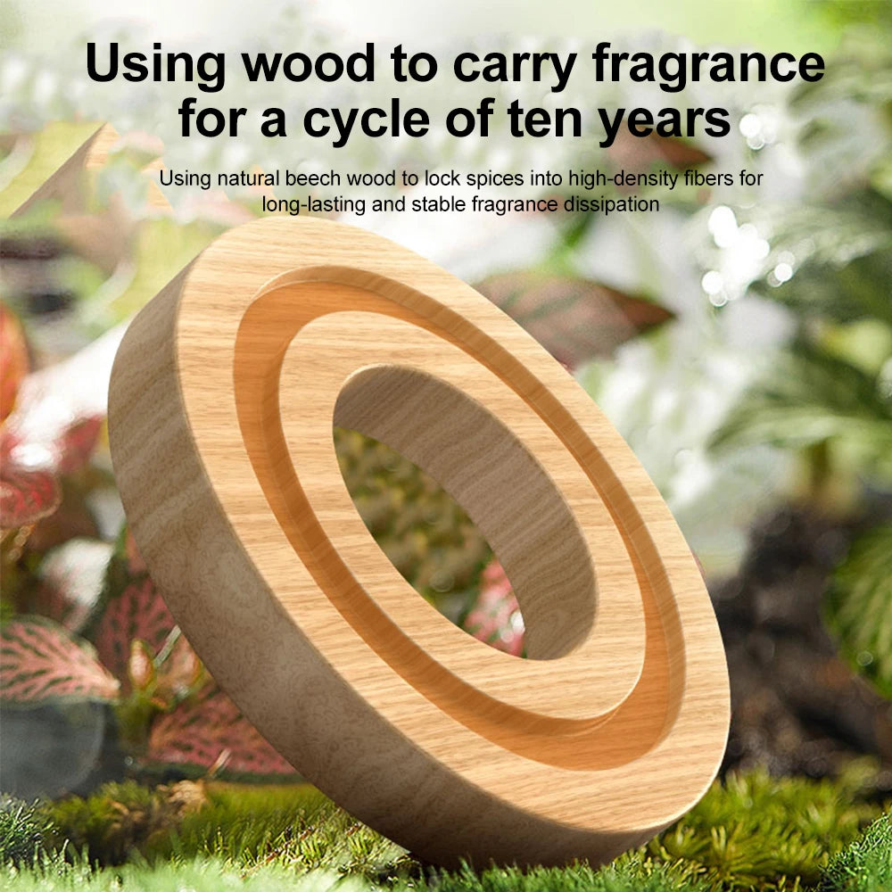 Solar Rotating Helicopter Aromatherapy Car Air Freshener - Alloy + ABS + Wood, Automatic, Cologne Scent