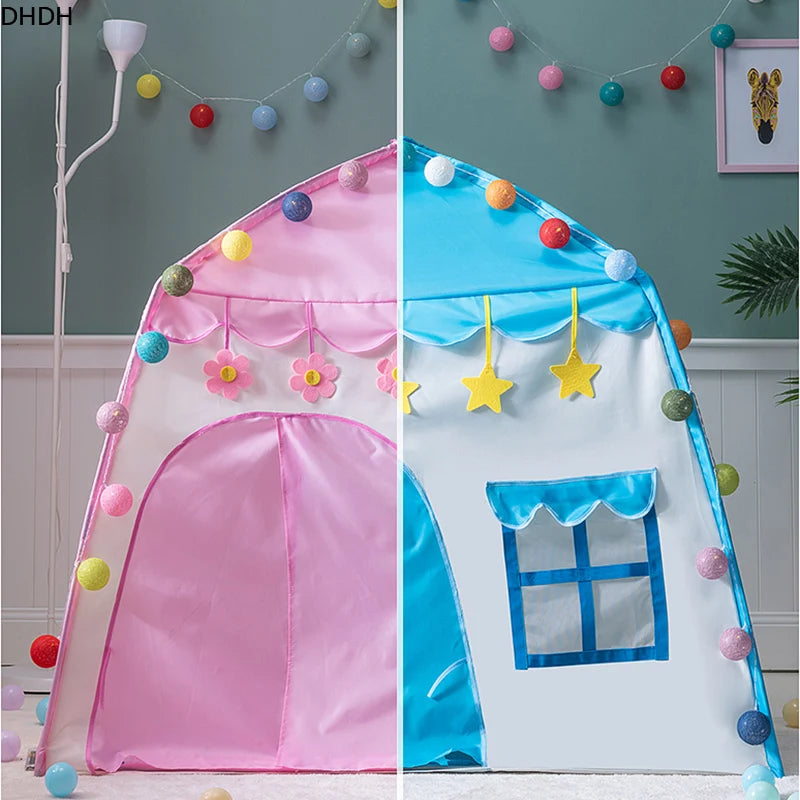 Children’s Teepee Playhouse Tent - Sturdy Oxford Fabric, Indoor/Outdoor Garden Castle, Easy Assembly, Portable