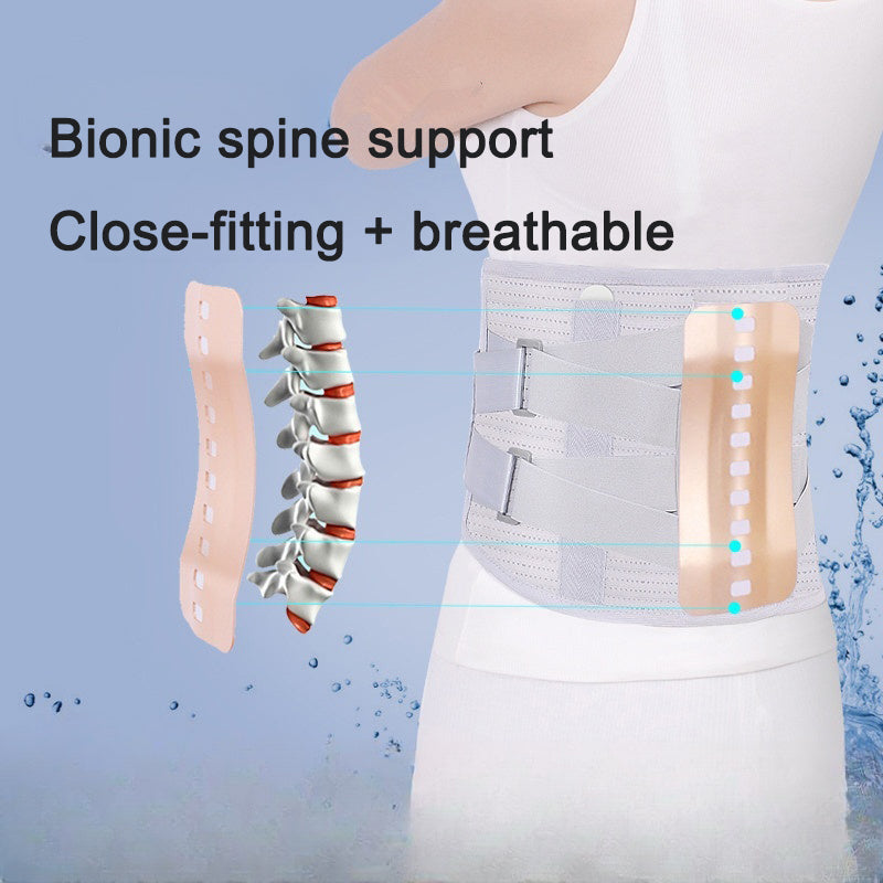 Self-Heating Waist Protector - Steel Plate Support, Breathable Double-Sided Mesh, Adjustable S–XL