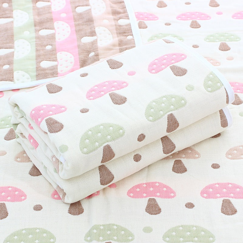 Six-Layer Gauze Baby Bath Towel & Blanket - Ultra-Absorbent, Soft, Multiple Patterns