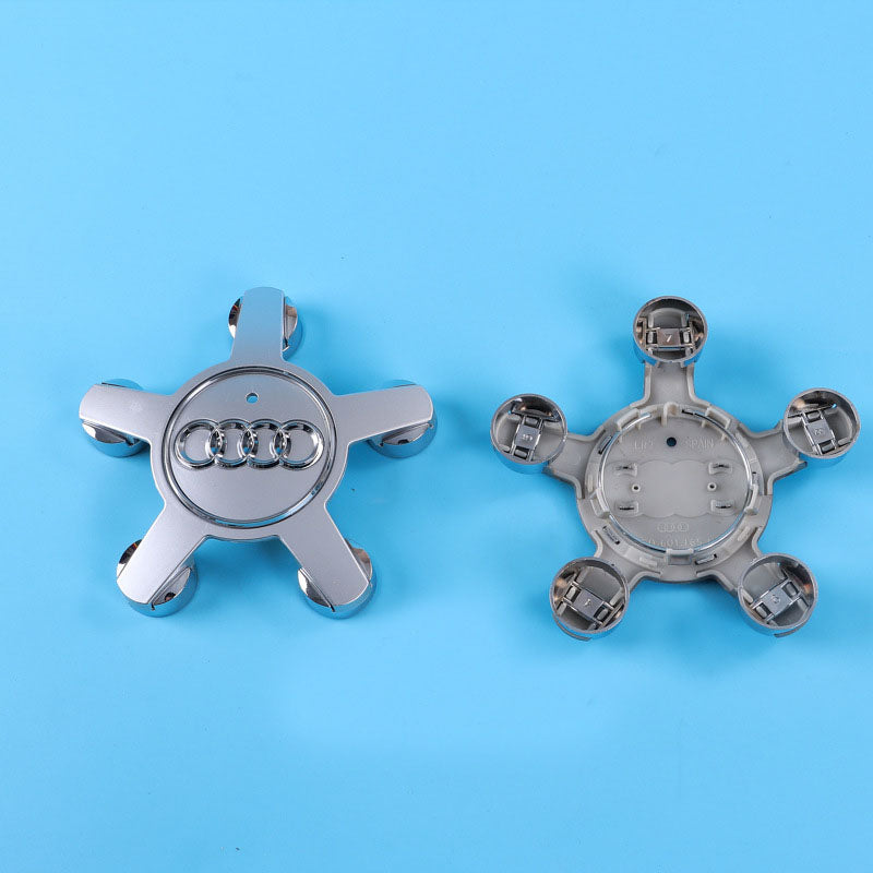 Audi Five Claw Wheel Hub Center Cover - 135mm, ABS + High Gloss Aluminum, Multiple Models - Colors