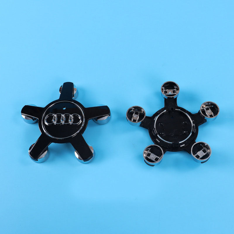 Audi Five Claw Wheel Hub Center Cover - 135mm, ABS + High Gloss Aluminum, Multiple Models - Colors